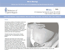 Tablet Screenshot of midwivesofyorkregion.com